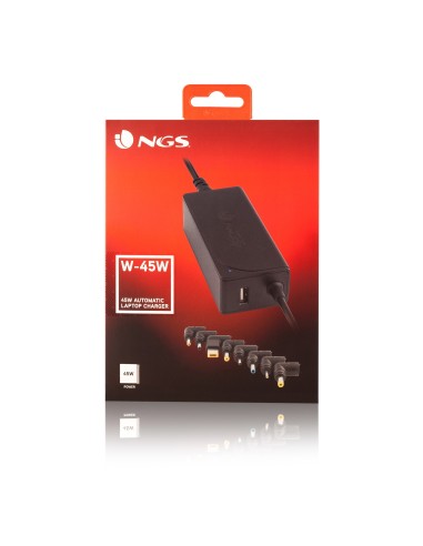 NGS W-45W adaptador e inversor de corriente Interior Negro