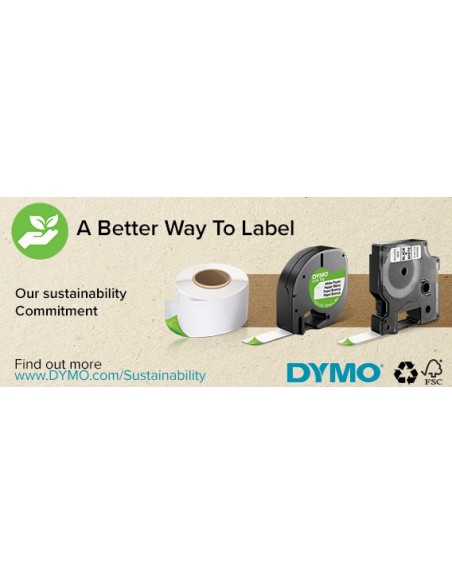 DYMO D1 - Etiquetas Durable - Negro sobre blanco - 12mm x 5.5m