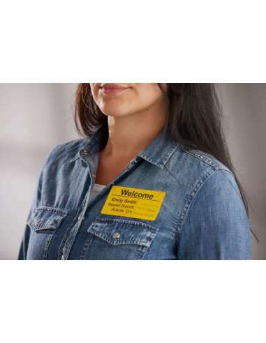 DYMO 2133400 etiqueta autoadhesiva Rectángulo redondeado Desmontable Amarillo 220 pieza(s)