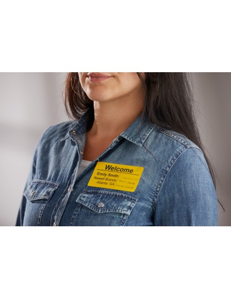 DYMO 2133400 etiqueta autoadhesiva Rectángulo redondeado Desmontable Amarillo 220 pieza(s)