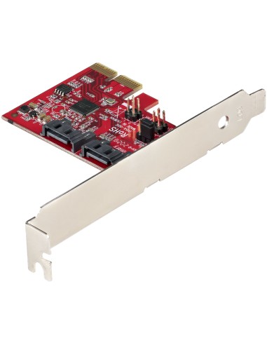 StarTech.com Tarjeta PCIe SATA - Tarjeta PCI Express Controladora de 2 Puertos SATA de 6Gbps - Perfil Completo o Bajo -