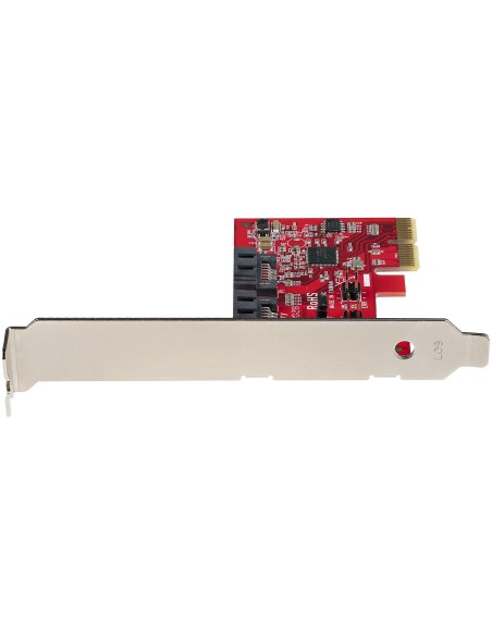 StarTech.com Tarjeta PCIe SATA - Tarjeta PCI Express Controladora de 2 Puertos SATA de 6Gbps - Perfil Completo o Bajo -
