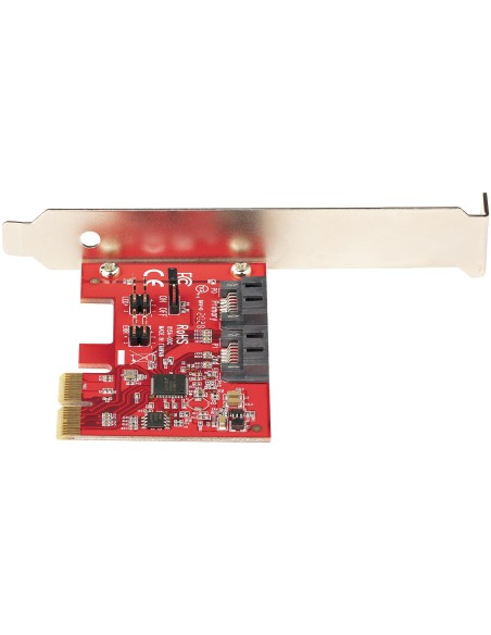 StarTech.com Tarjeta PCIe SATA - Tarjeta PCI Express Controladora de 2 Puertos SATA de 6Gbps - Perfil Completo o Bajo -