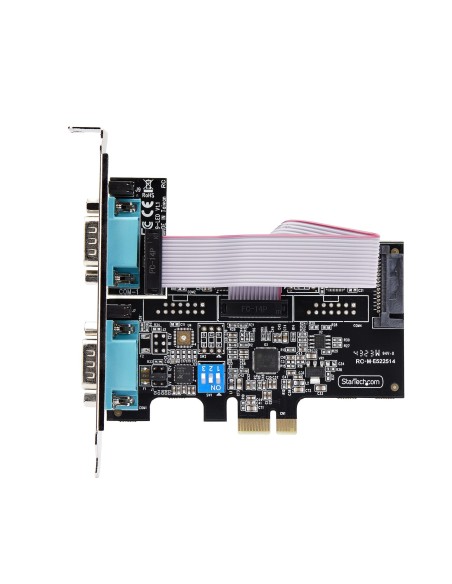 StarTech.com Tarjeta Serie PCIe de 2 Puertos - Tarjeta Serial PCI Express de 2 Puertos DB9 RS232 RS422 RS485 -Incluye Brackets