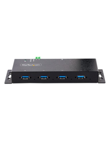 StarTech.com Hub Industrial USB 3.0 de 5Gbps de 4 Puertos - Concentrador USB con Protección de Picos y Descargas ESD - Ladrón