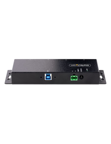 StarTech.com Hub Industrial USB 3.0 de 5Gbps de 4 Puertos - Concentrador USB con Protección de Picos y Descargas ESD - Ladrón