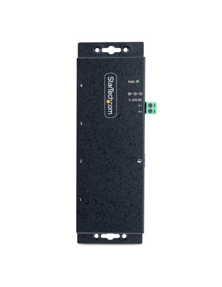 StarTech.com Hub Industrial USB 3.0 de 5Gbps de 4 Puertos - Concentrador USB con Protección de Picos y Descargas ESD - Ladrón