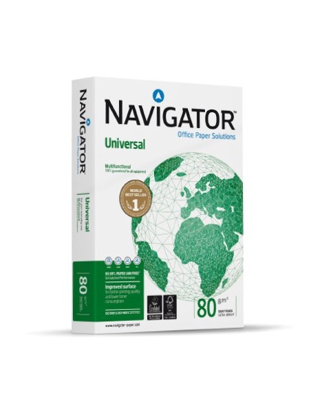 Navigator UNIVERSAL papel para impresora de inyección de tinta A4 (210x297 mm) Seda 500 hojas Blanco