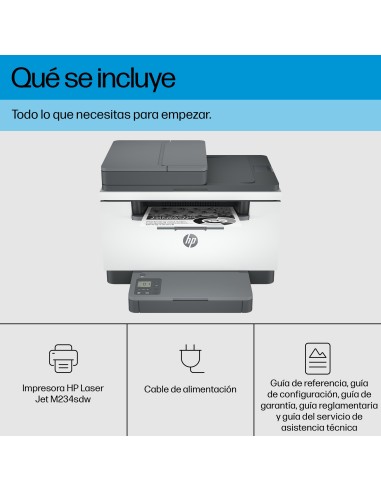 HP LaserJet M234sdw Inalámbrico Multifunction Blanco y negro Impresora, Fotocopiadora, escáner Dúplex