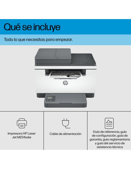 HP LaserJet M234sdw Inalámbrico Multifunction Blanco y negro Impresora, Fotocopiadora, escáner Dúplex