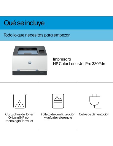HP LaserJet Pro 3202dn Color Impresora, Solo Ethernet A doble cara