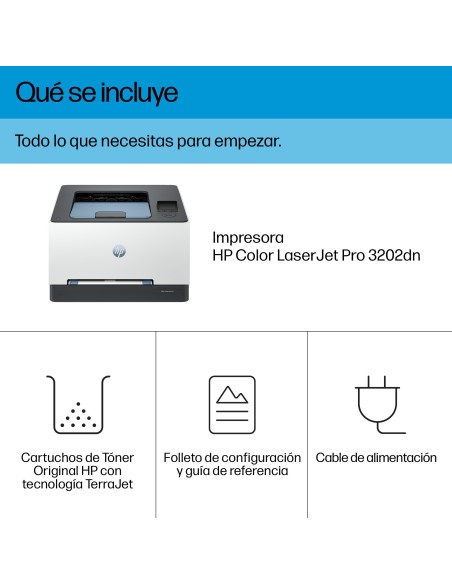 HP LaserJet Pro 3202dn Color Impresora, Solo Ethernet A doble cara