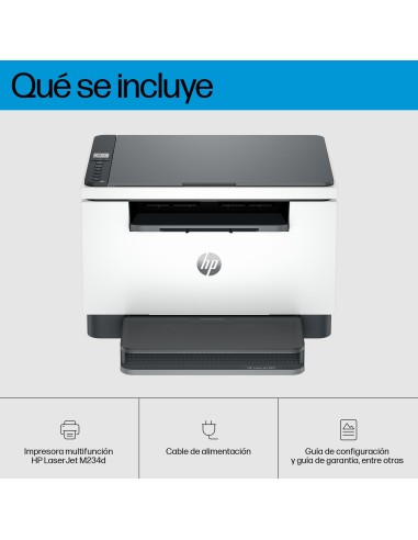 HP LaserJet M234d Multifunction Blanco y negro Impresora, Fotocopiadora, escáner Dúplex