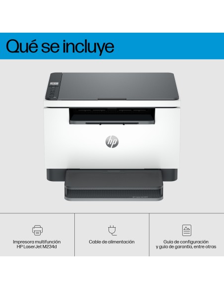 HP LaserJet M234d Multifunction Blanco y negro Impresora, Fotocopiadora, escáner Dúplex