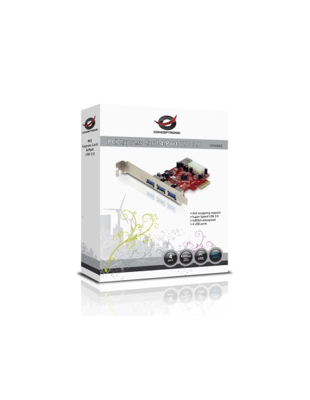 Conceptronic C4USB3EXI tarjeta y adaptador de interfaz Interno USB 3.2 Gen 1 (3.1 Gen 1)