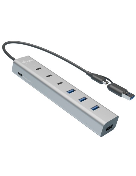 i-tec USB-C USB-A Charging Metal HUB 7 port (3x USB-C, 4x USB-A)