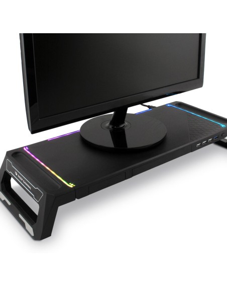 Deep Gaming DEEPGAMING SOPORTE PARA MONITOR CON HUB 4USB + ILUMINACION RGB