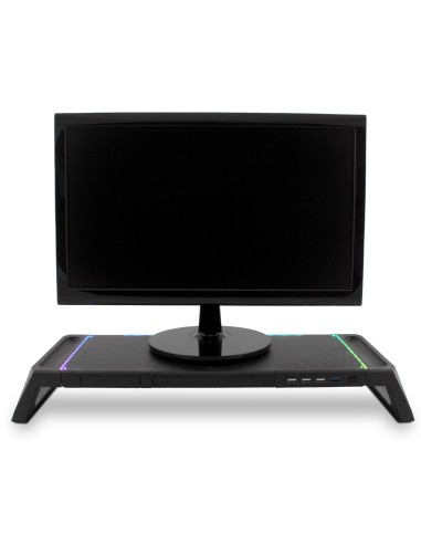 Deep Gaming DEEPGAMING SOPORTE PARA MONITOR CON HUB 4USB + ILUMINACION RGB