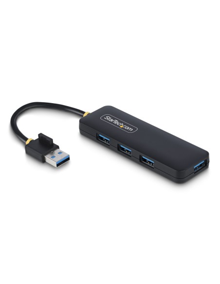 StarTech.com Hub USB-A de 4 Puertos - Ladrón USB de 4 Puertos - Alimentado por el Bus - USB 3.0 de 5Gbps - Hub Portátil para
