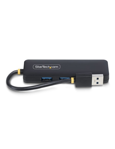 StarTech.com Hub USB-A de 4 Puertos - Ladrón USB de 4 Puertos - Alimentado por el Bus - USB 3.0 de 5Gbps - Hub Portátil para