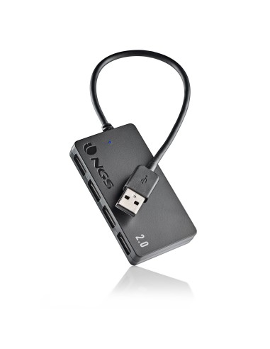 NGS IHUB4 TINY USB 2.0 480 Mbit s Negro