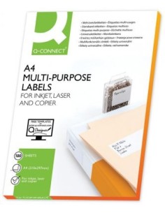 Q-CONNECT KF10655 etiqueta de impresora Blanco