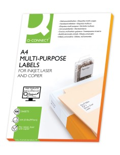 Q-CONNECT KF10657 etiqueta de impresora Blanco Etiqueta para impresora autoadhesiva