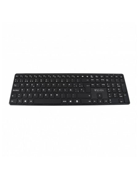 V7 Teclado Bluetooth KW550ESBT de 2,4 GHz, modo dual, QWERTY español  negro