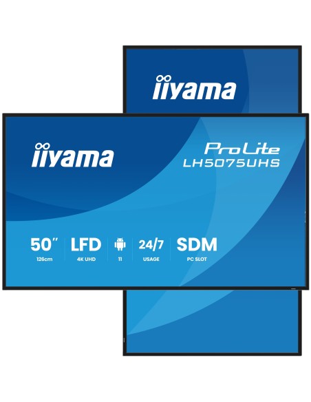 iiyama LH5075UHS-B2AG pantalla de señalización Pantalla plana para señalización digital 125,7 cm (49.5") LCD Wifi 500 cd   m²