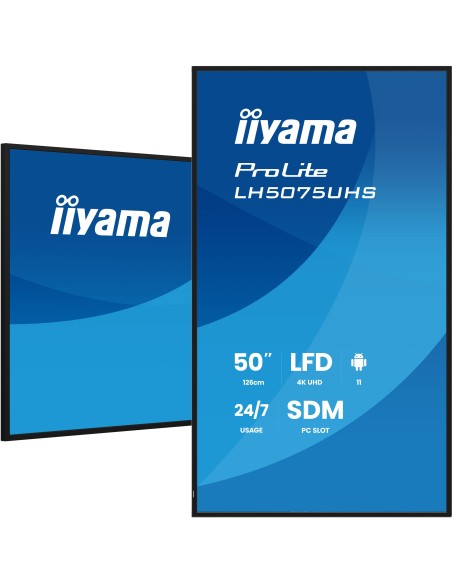 iiyama LH5075UHS-B2AG pantalla de señalización Pantalla plana para señalización digital 125,7 cm (49.5") LCD Wifi 500 cd   m²