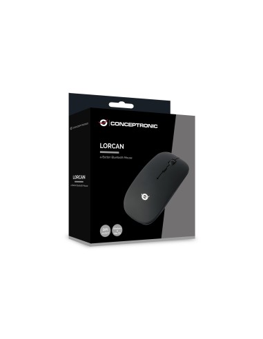 Conceptronic LORCAN01B ratón Oficina Ambidextro Bluetooth Óptico 1600 DPI