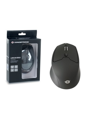 Conceptronic LORCAN02B Ergo ratón Oficina mano derecha Bluetooth Óptico 1600 DPI