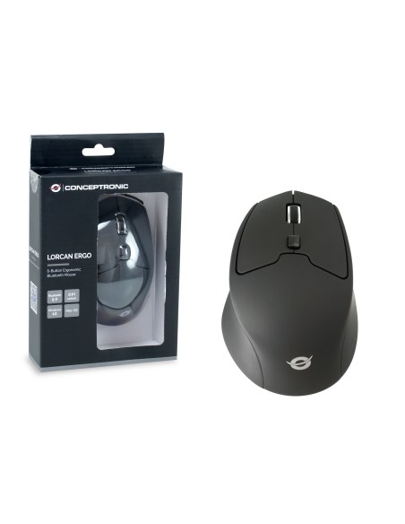 Conceptronic LORCAN02B Ergo ratón Oficina mano derecha Bluetooth Óptico 1600 DPI