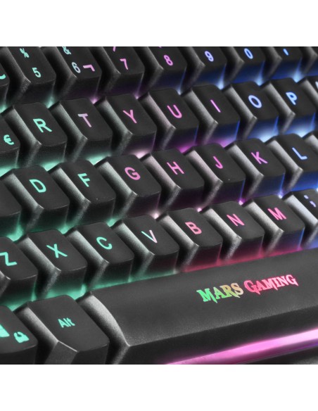 Mars Gaming Combo RGB Teclado y Ratón, Diseño TKL, Layout Español, MCPTKLES, Color Negro