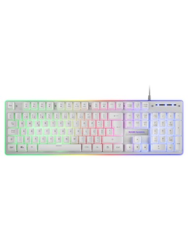 Mars Gaming MCPXWPT, Combo Teclado H-Mech+Ratón Ultraligero+Alfombrilla XXL, Blanco, PT