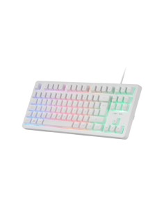 Mars Gaming MK023, Teclado Gaming TKL, Tecnología Híbrida H-Mech, Iluminación FRGB Rainbow, Anti-ghosting, Compatibilidad