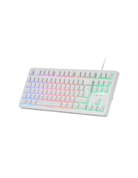 Mars Gaming MK023, Teclado Gaming TKL, Tecnología Híbrida H-Mech, Iluminación FRGB Rainbow, Anti-ghosting, Compatibilidad