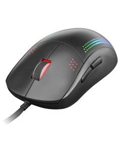 Mars Gaming MMPRO, Ratón Ambidiestro Ultra-Ligero, RGB Chroma, Óptico 32000 DPI, Negro