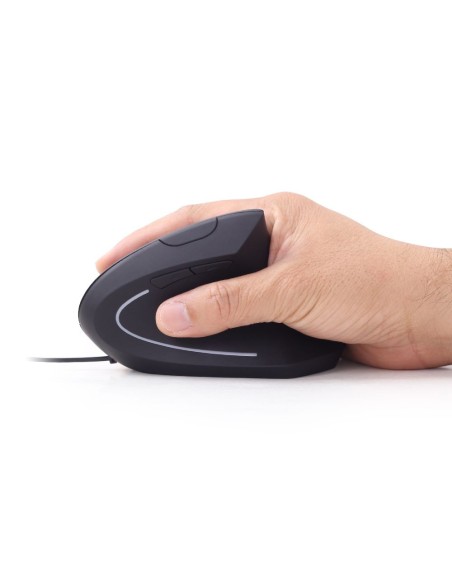 Gembird MUS-ERGO-01 ratón Oficina mano derecha USB tipo A Óptico 3200 DPI