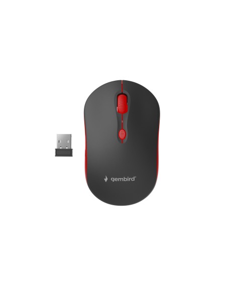 Gembird WIRELESS OPTICAL MOUSE MUSW-4B-03-R 1600DP - Maus ratón Oficina Ambidextro RF inalámbrico Óptico 1600 DPI