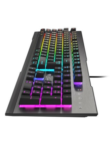 GENESIS Rhod 500 RGB teclado Juego USB QWERTY Portugués Negro, Plata