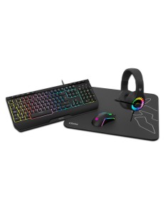Krom Kenya teclado Ratón incluido Juego USB Negro
