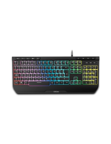 Krom Kenya teclado Ratón incluido Juego USB Negro