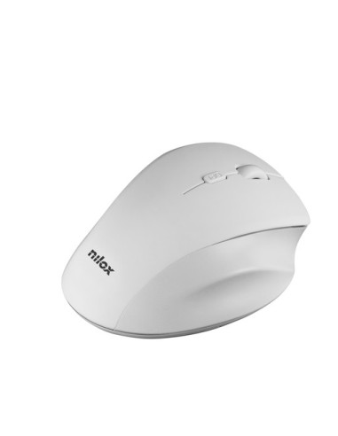 Nilox Ratón Ergonómico Wireless 3200 DPI Blanco