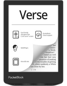 PocketBook Verse lectore de e-book 8 GB Wifi Negro, Plata
