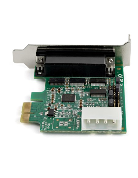 StarTech.com Tarjeta Adaptadora Serie PCI Express RS232 de 4 Puertos - Tarjeta Controladora Serie PCIe RS232 - PCIe a Serie DB9