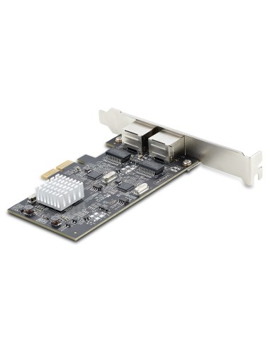 StarTech.com Tarjeta PCI Express de Red Ethernet 2 Puertos NBASE-T 2,5G - NIC I225-V - Tarjeta de Red de 2 Puertos para