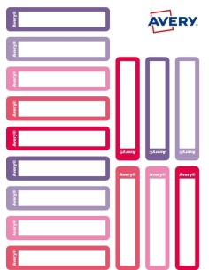 Avery RESMI30F-UK etiqueta autoadhesiva Rectángulo redondeado Permanente Rosa, Púrpura 30 pieza(s) 2