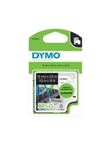 DYMO D1 - Etiquetas Durable - Negro sobre blanco - 12mm x 5.5m