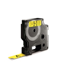DYMO D1 - Etiquetas estándar - Negro sobre amarillo - 12mm x 7m